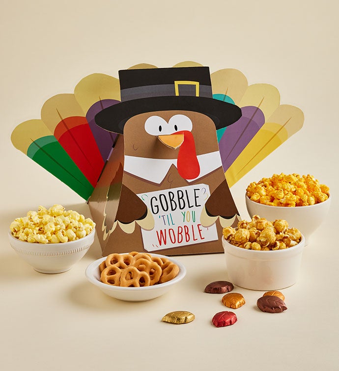 Gobble Til You Wobble Turkey Gift Box